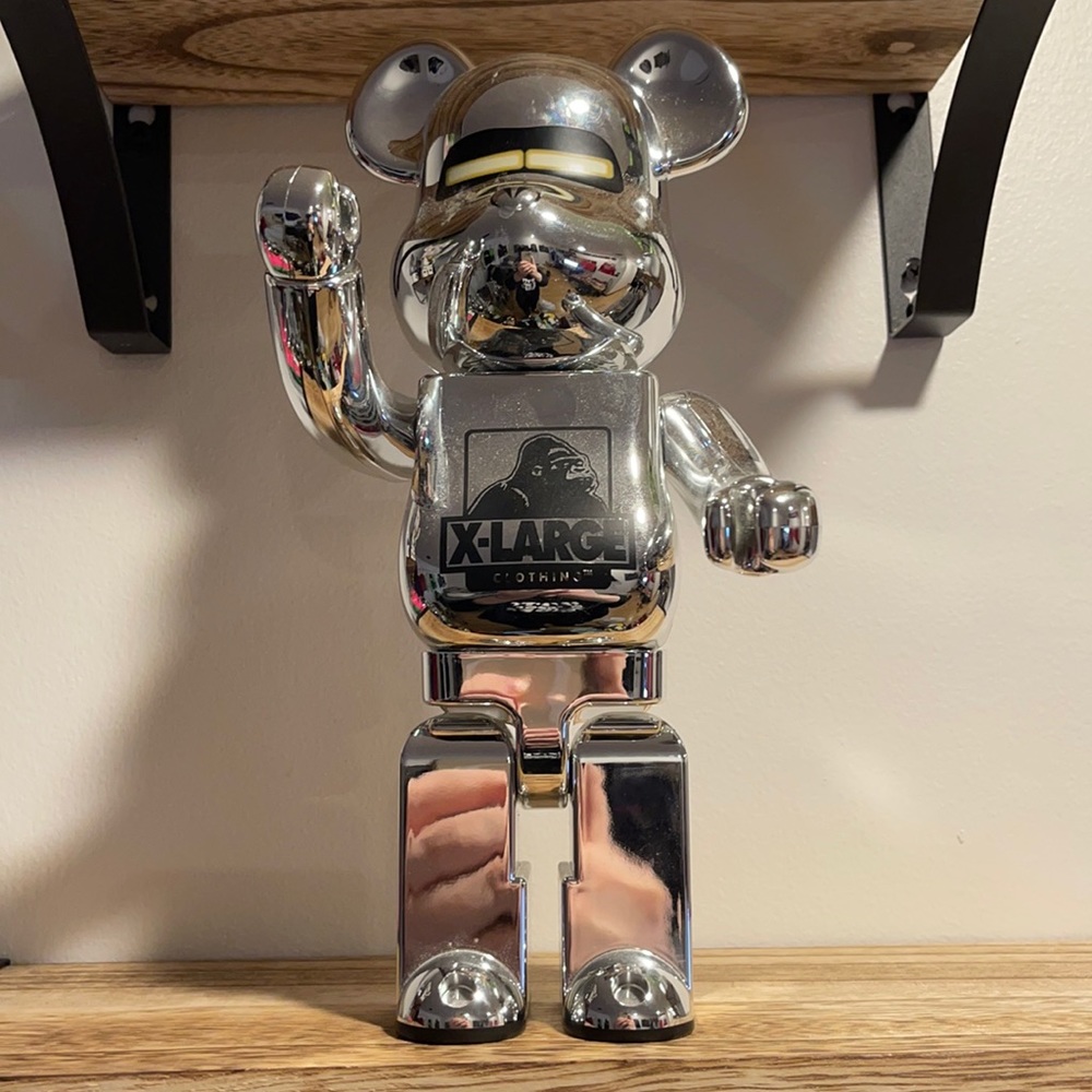 Bearbrick x Xlarge x Janine Sorayama 400% chrome